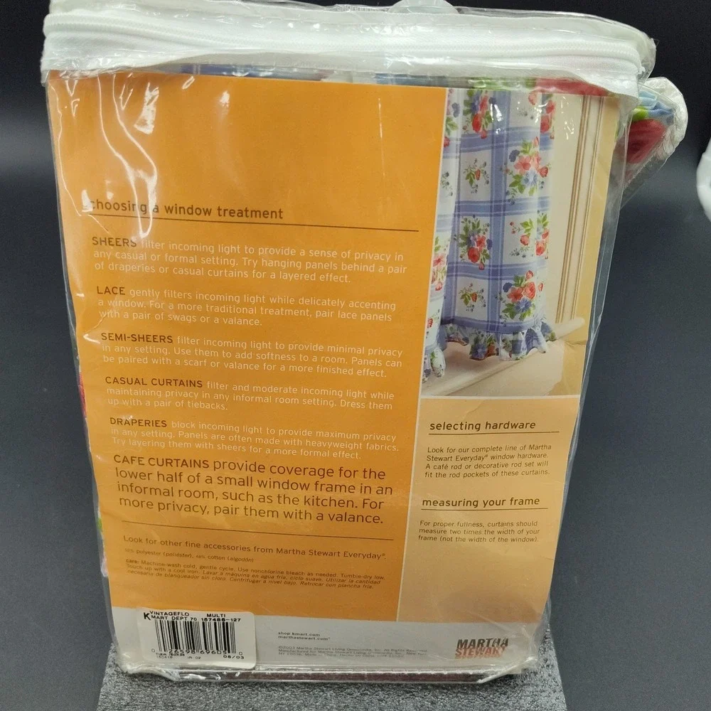 Set-2 Cafe Window Curtains Martha Stewart 60